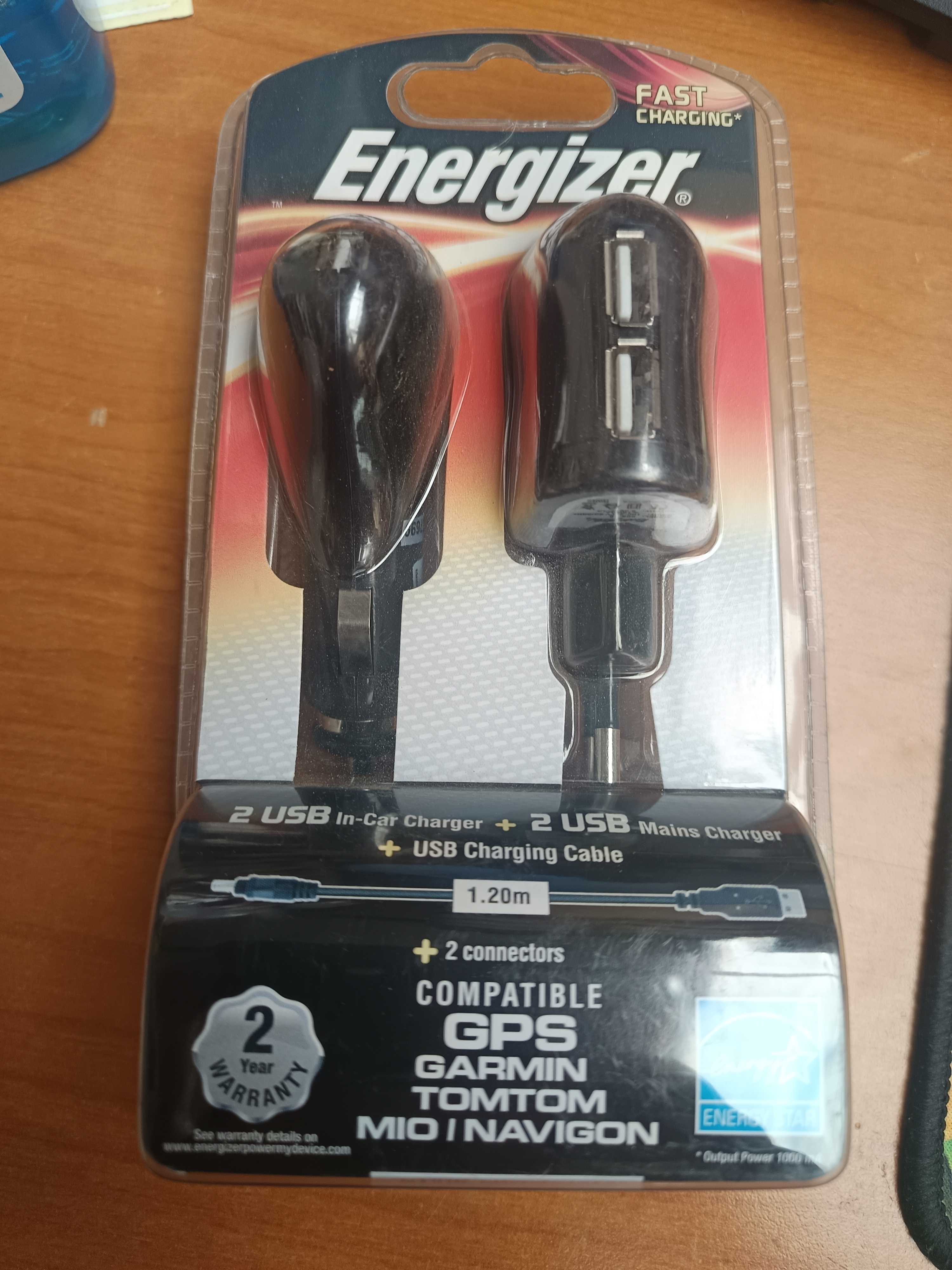 Chargeur USB Voiture et Secteur Energizer