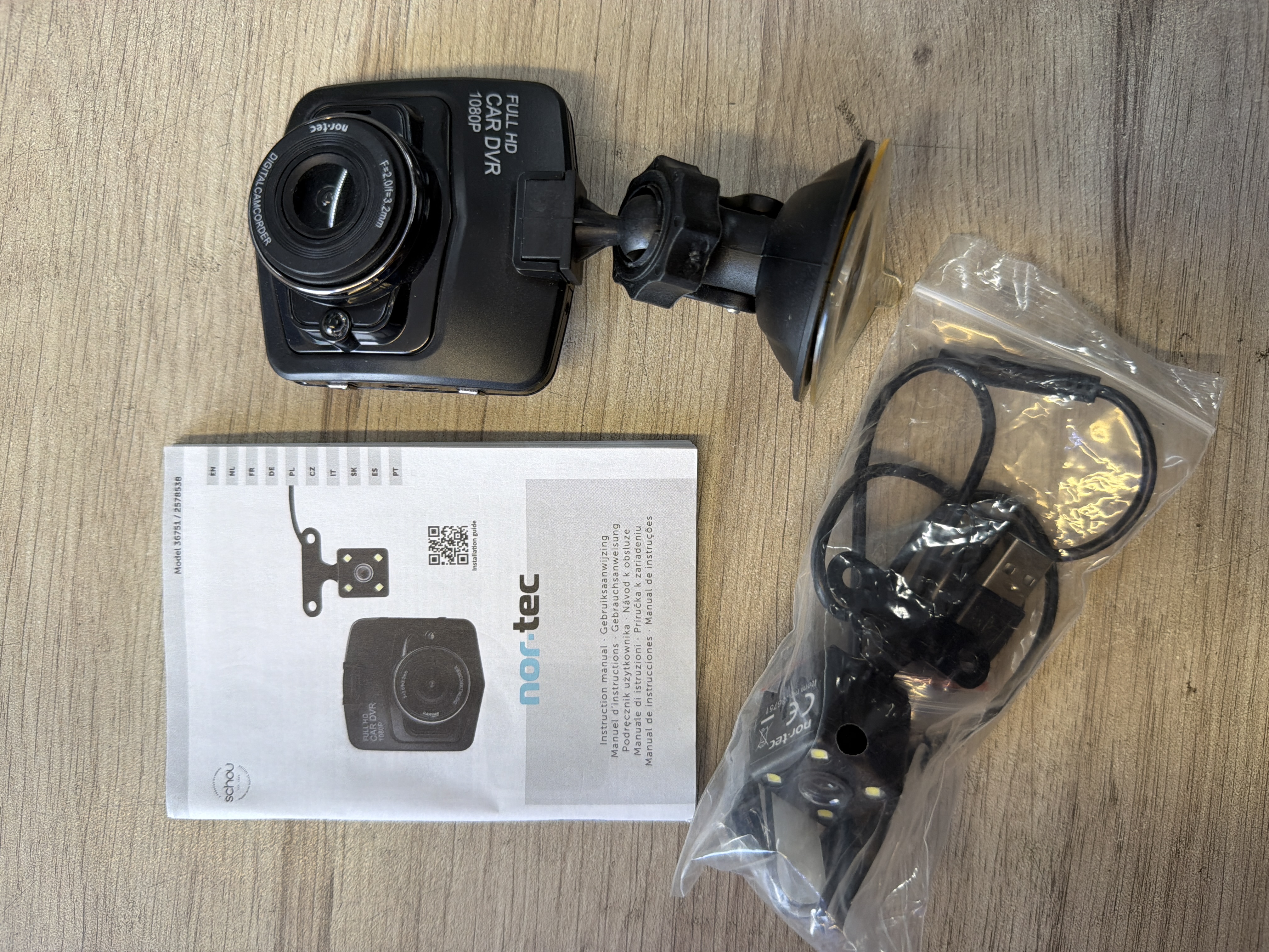 Dashcam Nor-Tec Full HD 1080p avec support ventouse