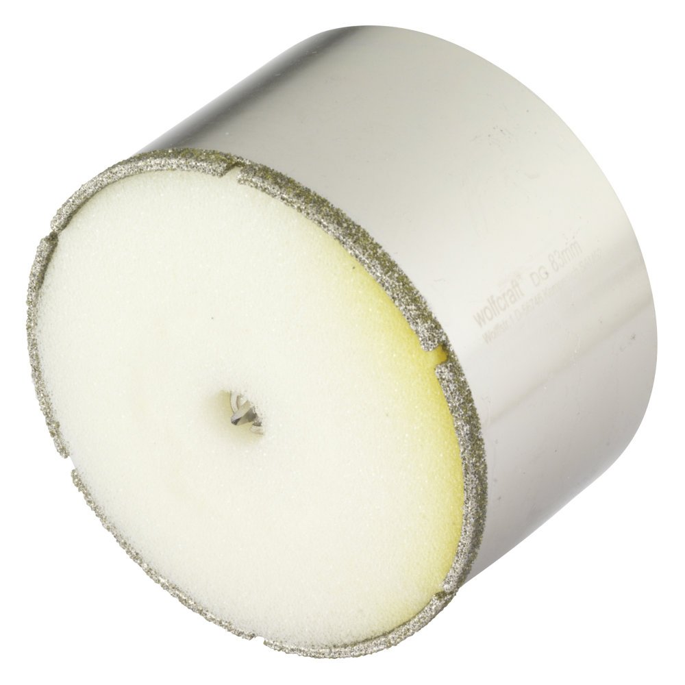 Wolfcraft Trépan diamant céramique avec éponge, tige 10 mm pour perceuse Ø 83
