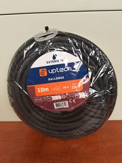 Uptech rallonge extérieure 10 m 2 prises IP44 16 A