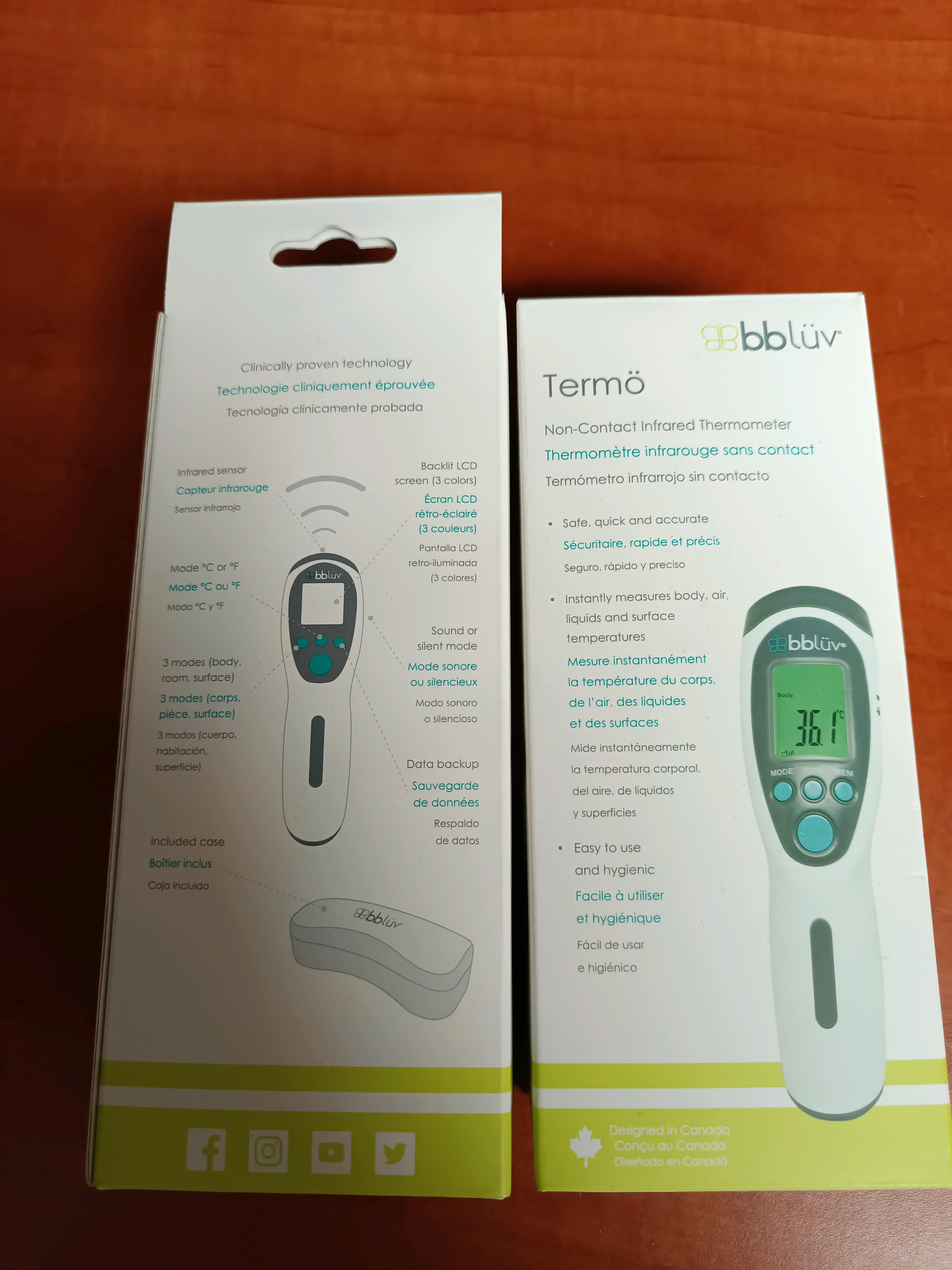 bblüv Termö - Thermomètre infrarouge sans contact