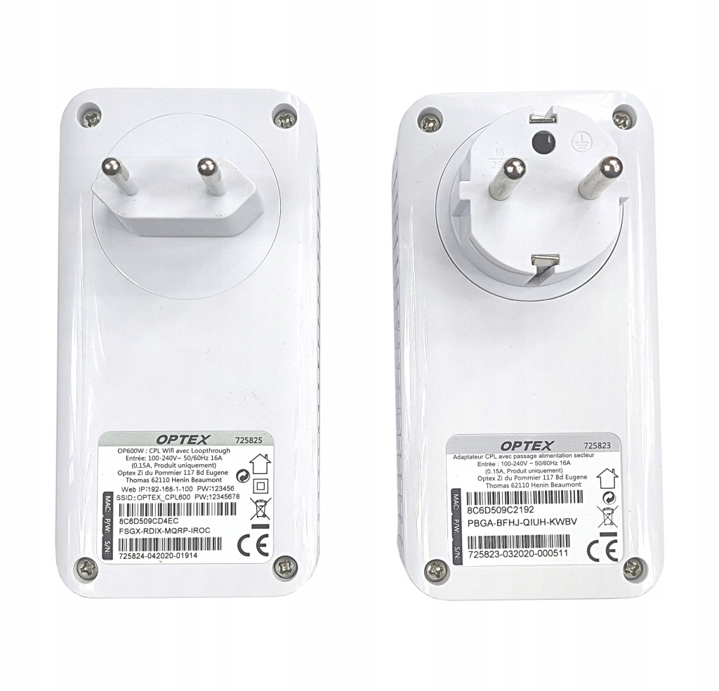 Pack Prises CPL WIFI 600 MBPS - WEP, WPA-PSK, WPA2-PSK, WPA-PSK/ WPA2-PSK, Point d’Accès Wi-Fi