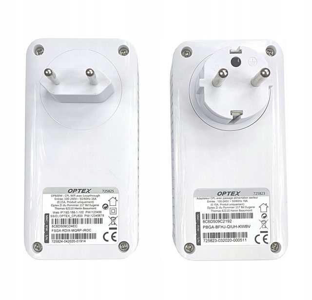 Pack Prises CPL WIFI 600 MBPS - WEP, WPA-PSK, WPA2-PSK, WPA-PSK/ WPA2-PSK, Point d’Accès Wi-Fi