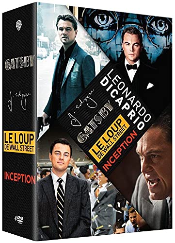 Leonardo Dicaprio : Le Loup De Wall Street + Gatsby Le Magnifique + Inception + J. Edgar - Pack