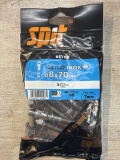Spit goujons d’ancrage inox Ø8 x 70 mm pour béton