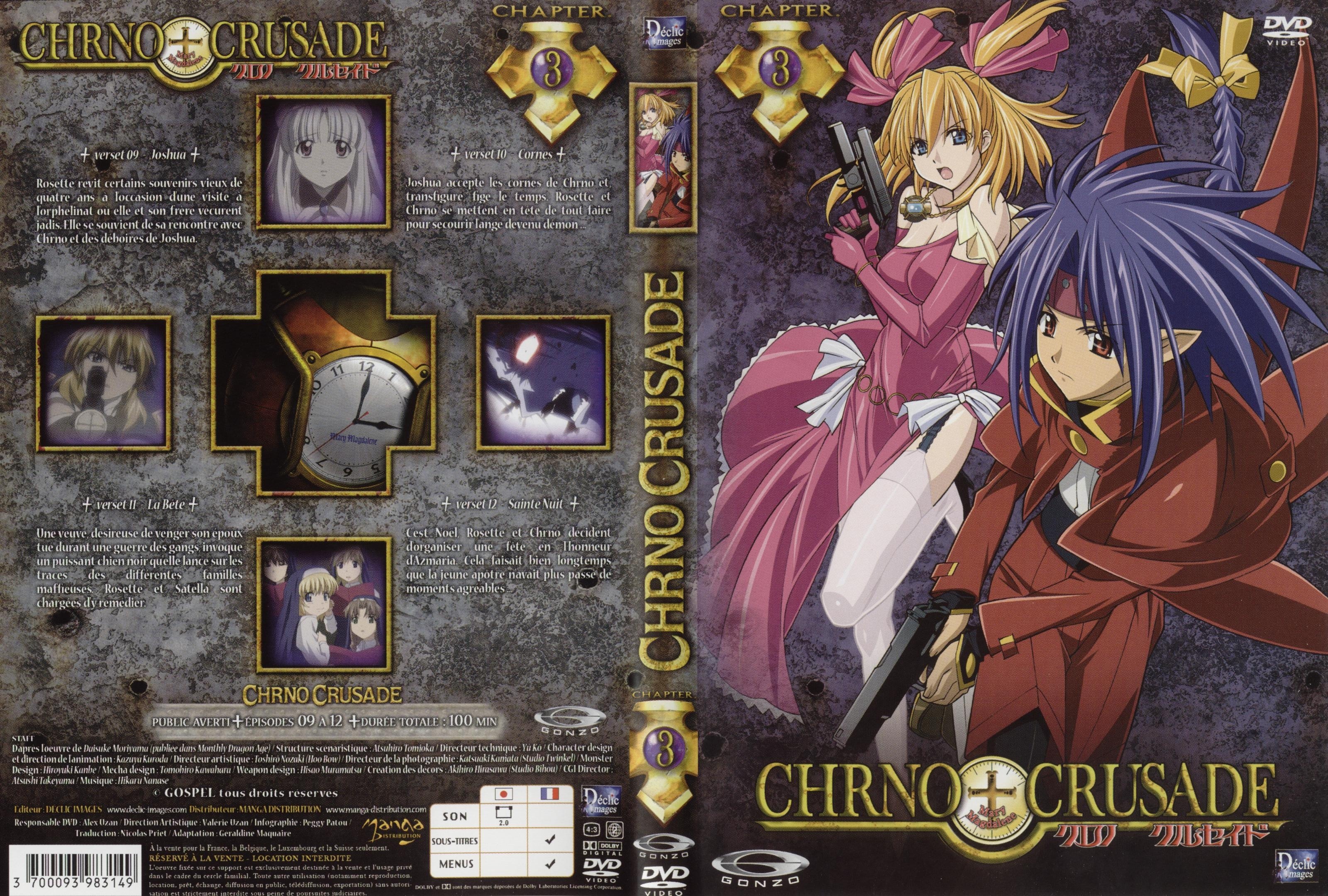 Chrno Crusade - Dvd N°3 - Versets 09 À 12 - Épisodes 9 À 12 - Vf Et Vostf