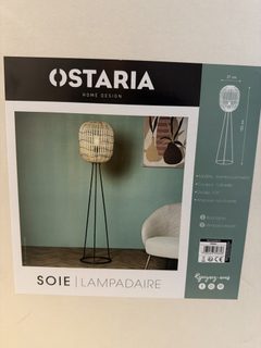 Lampadaire Ostaria Soie en bambou et métal 155 cm