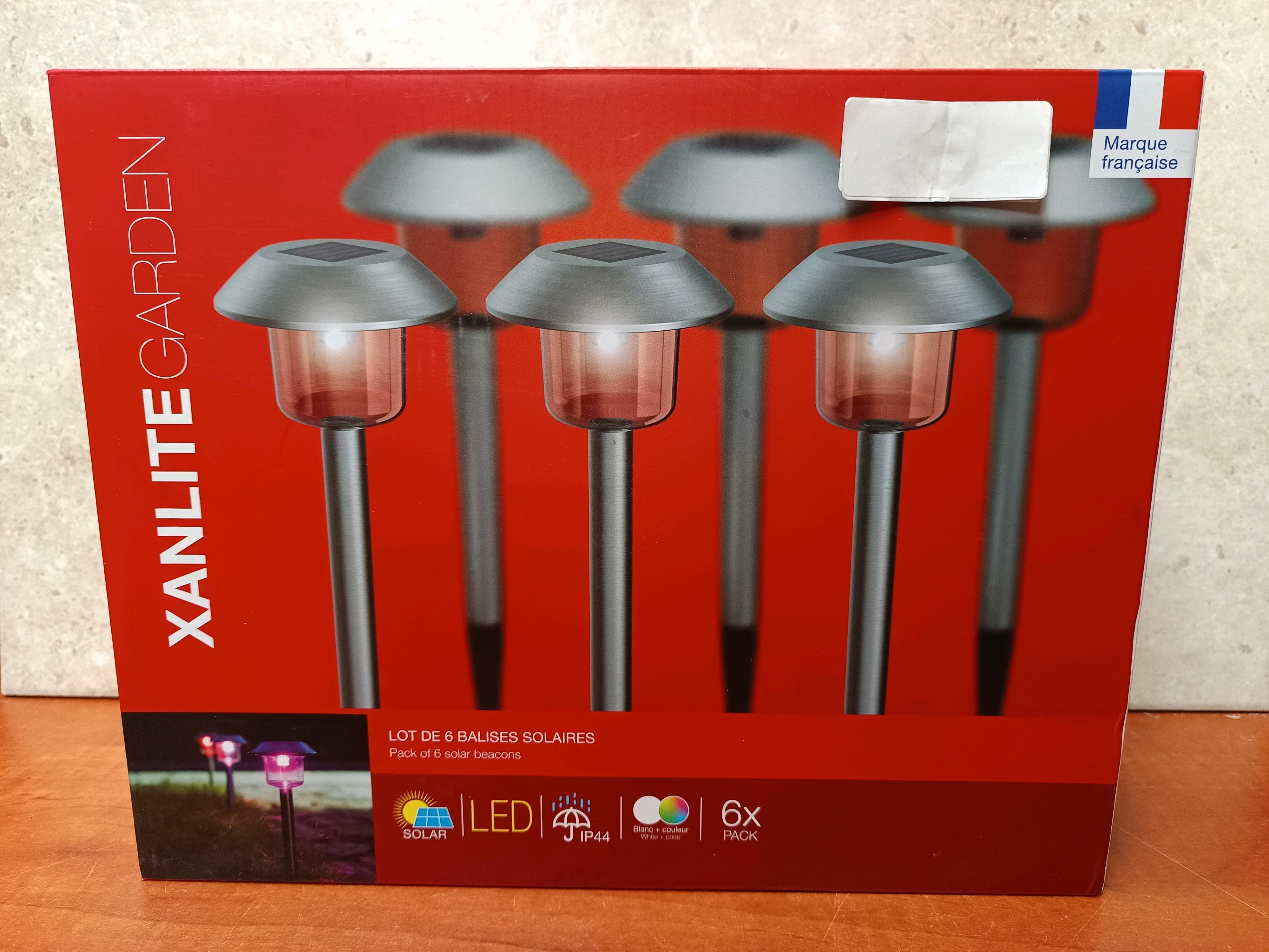 Xanlite Garden lot de 6 balises solaires LED IP44