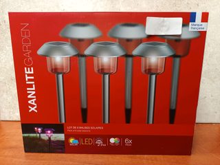 Xanlite Garden lot de 6 balises solaires LED IP44