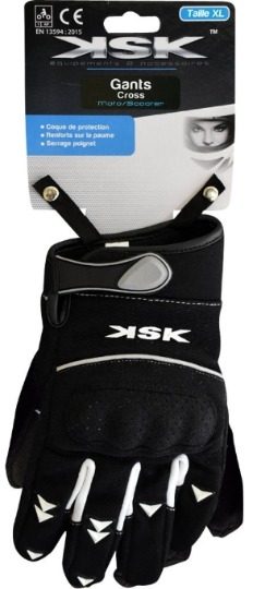Gants moto cross KSK noir et gris XL