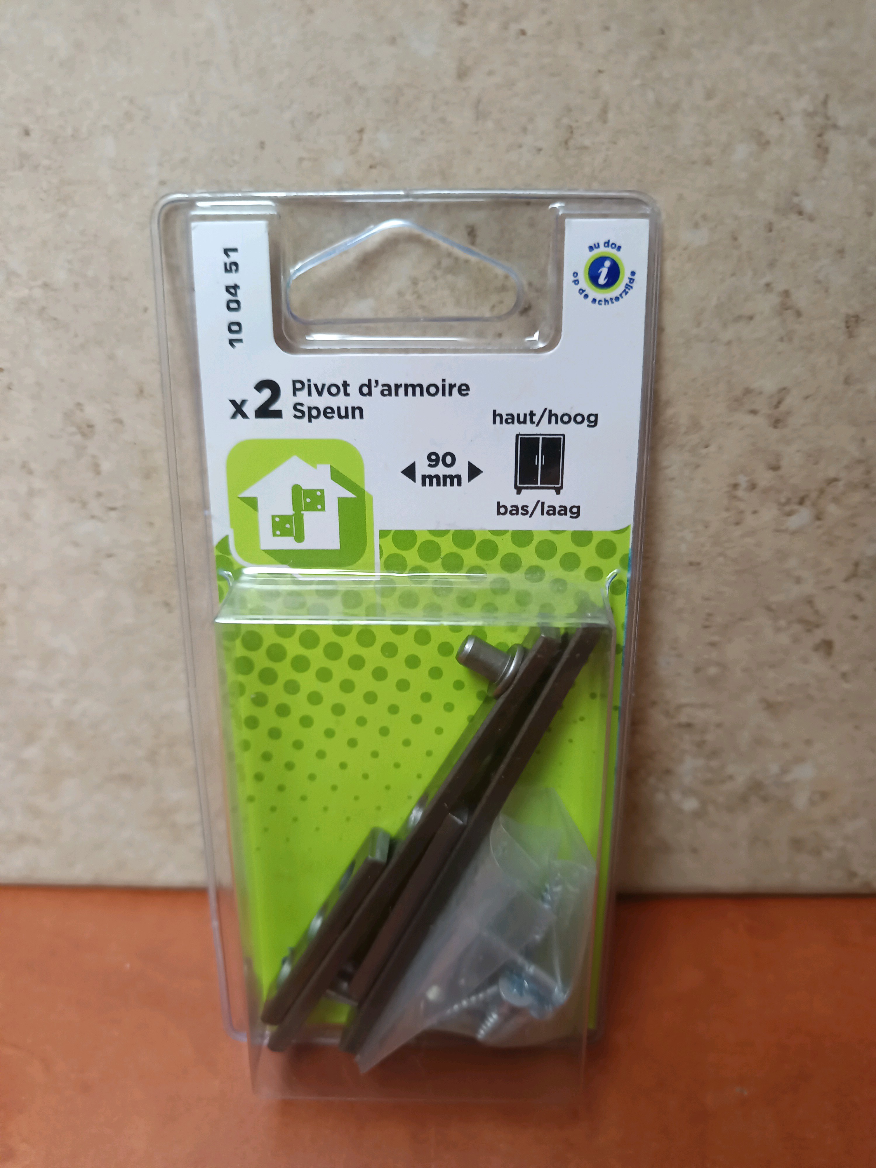 Pivots d’armoire Speun 90 mm (x2) haut/bas
