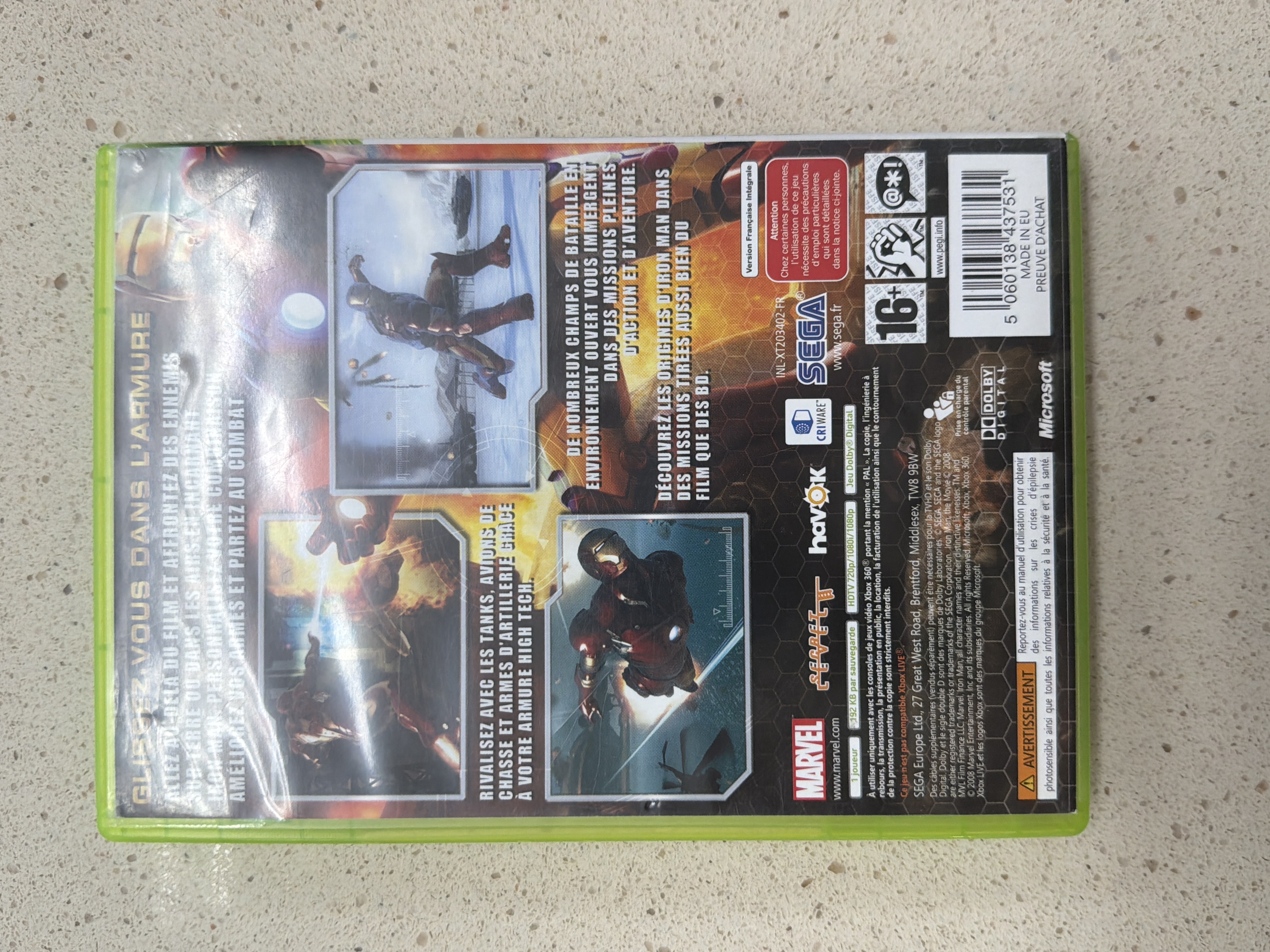 Iron Man Xbox 360 jeu vidéo Sega Marvel — photo 2