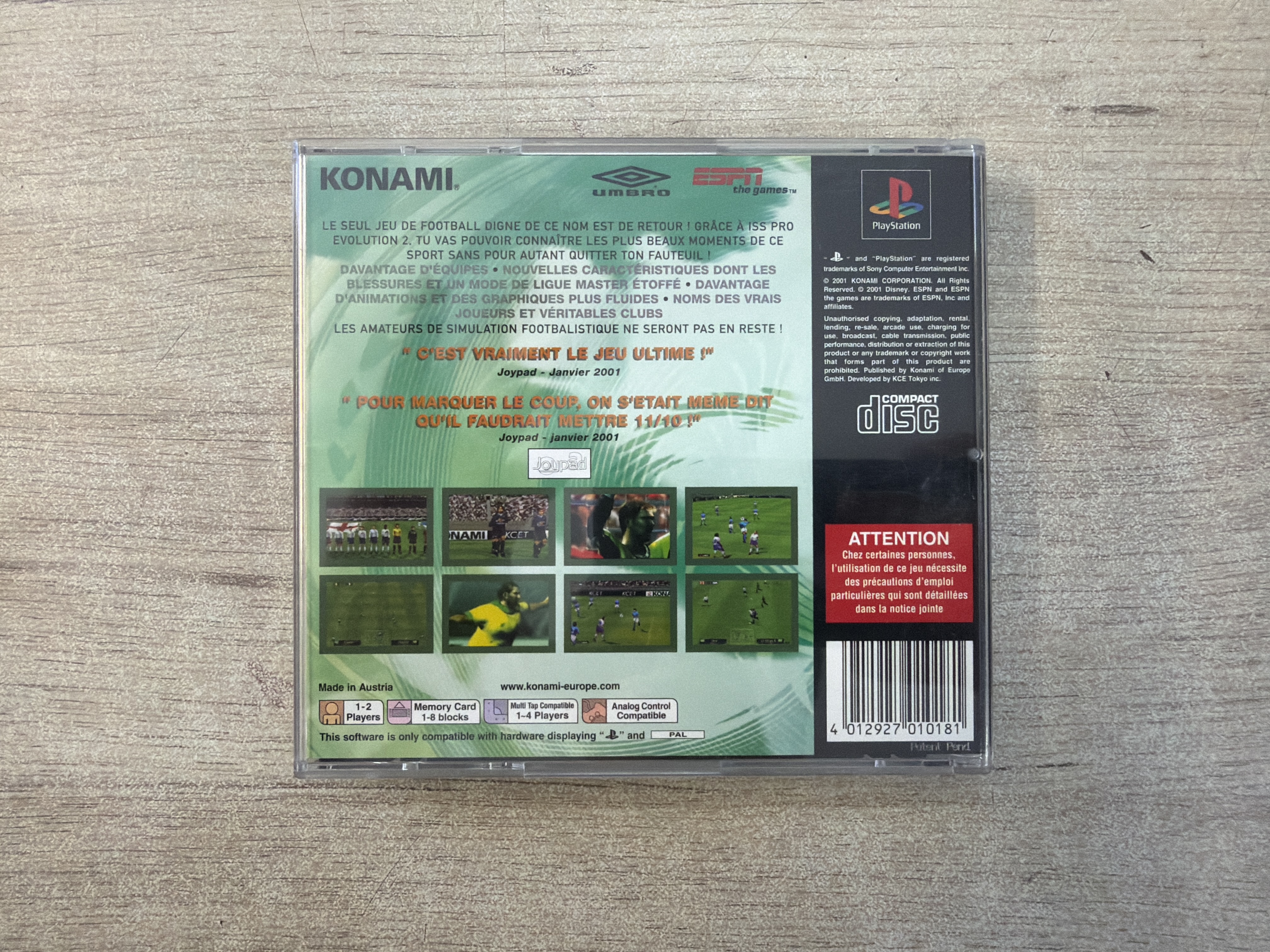 ISS Pro Evolution 2 PS1 PAL Konami — photo 3