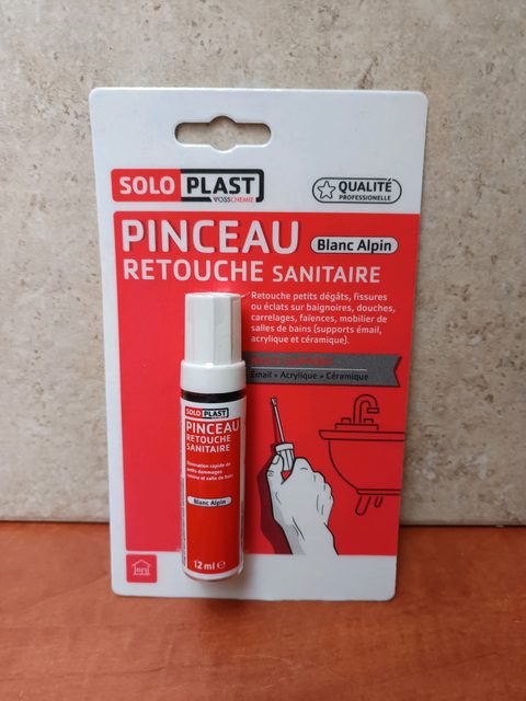 Solo Plast Pinceau retouche sanitaire Blanc Alpin 12 ml
