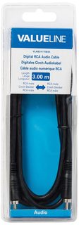 Câble audio numérique RCA RCA mâle - RCA mâle 3 00 m noir