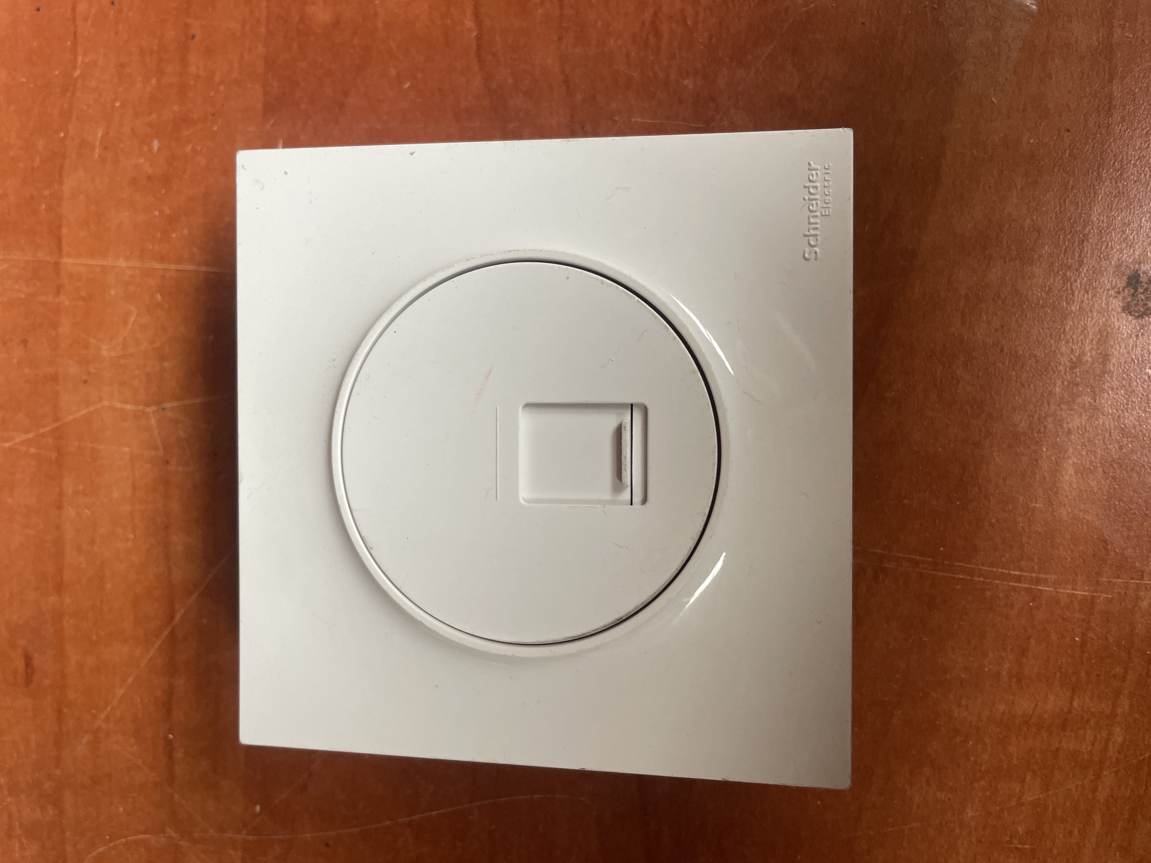 Plaque Schneider Electric Odace blanche avec cache