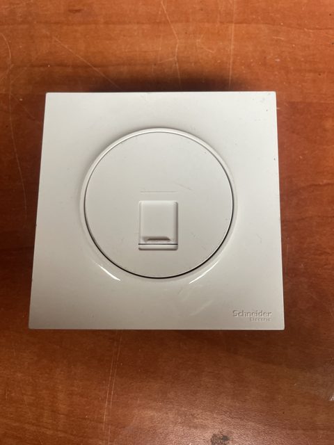 Plaque Schneider Electric Odace blanche avec cache