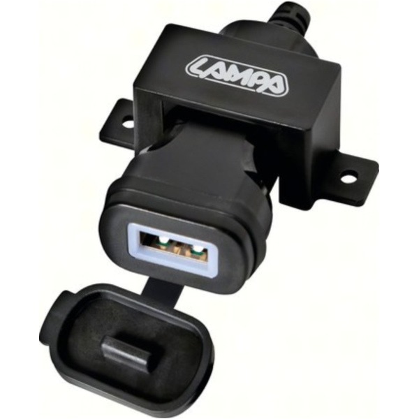 Lampa USB-FIX OMEGA chargeur USB moto 12/24V