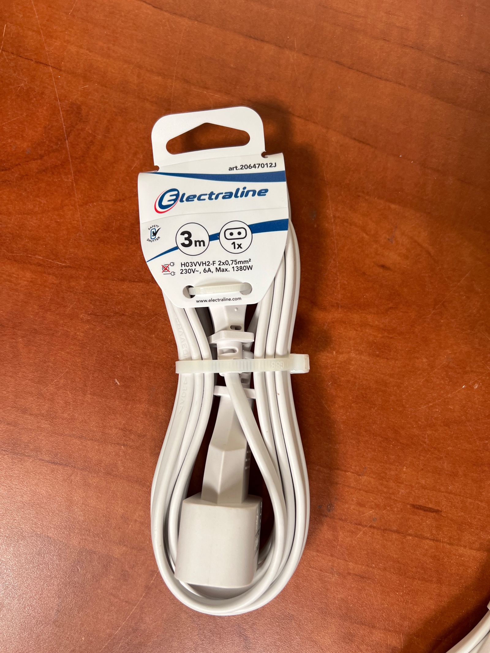 Electraline rallonge électrique 3 m (1 prise)