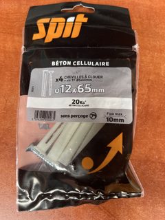 4 chevilles à clouer Spit SQ Ø12 x 75 mm avec vis TF Ø5 x 60 mm