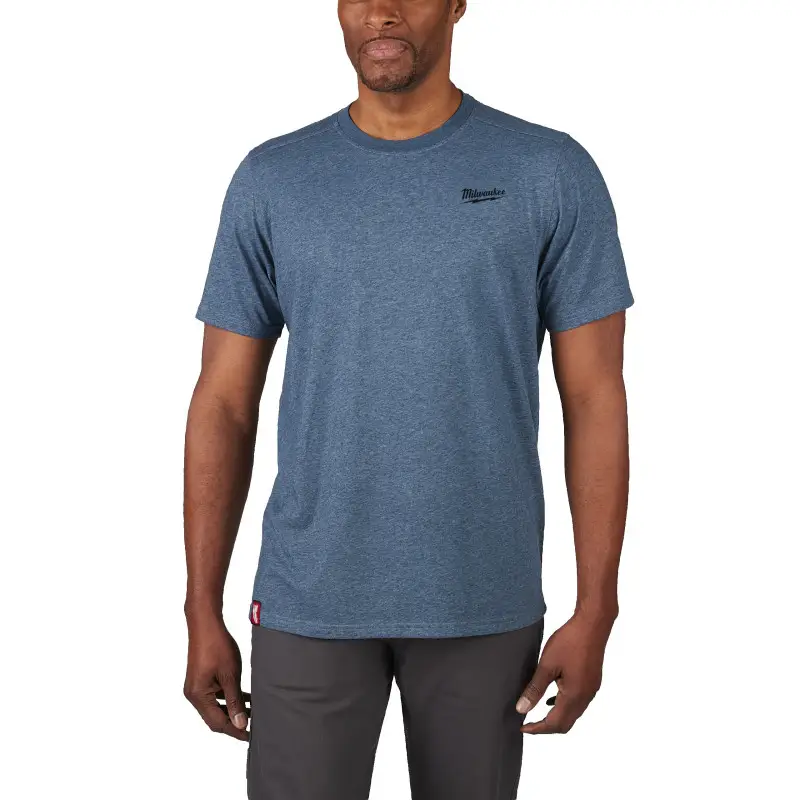 T-shirt hybride Milwaukee manches courtes bleu taille M