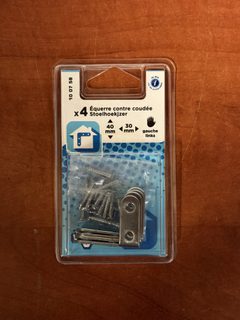 Kit de 4 équerres coudées avec vis