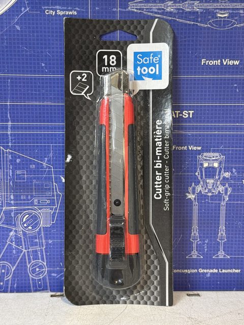 Cutter Safe Tool Cut'n Stop 18 mm bi-matière 2 en 1