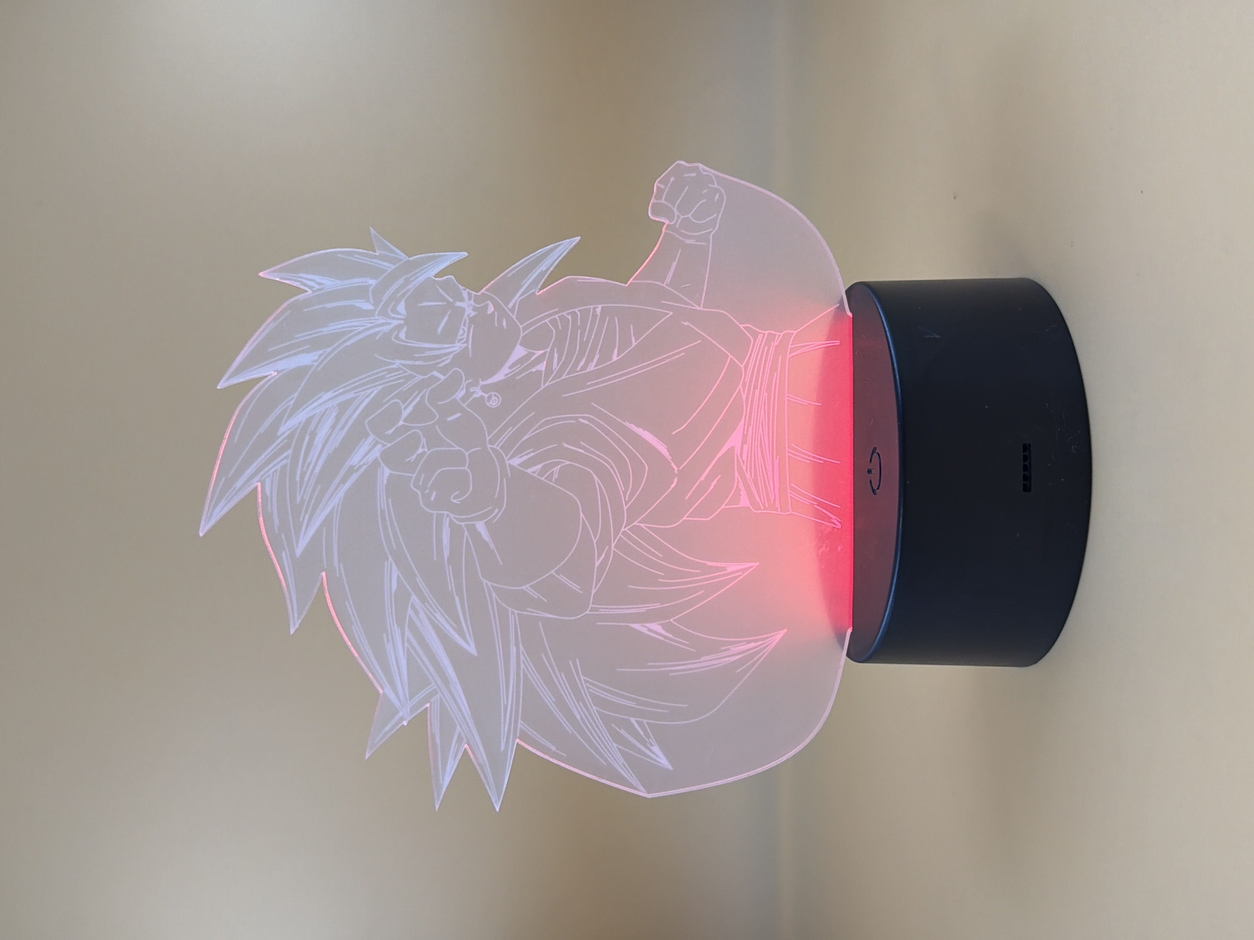 Lampe 3D manga à LED multicolore