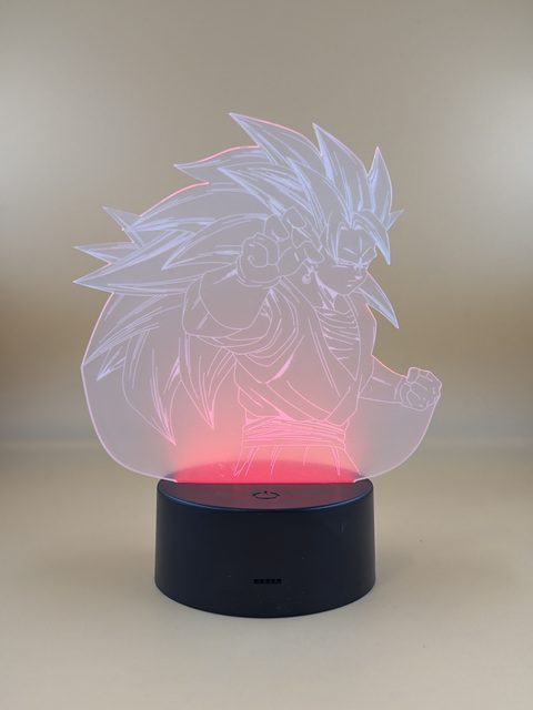 Lampe 3D manga à LED multicolore