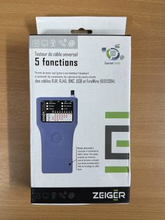 Testeur de câble Zeiger 5 fonctions RJ45 RJ11 USB FireWire BNC