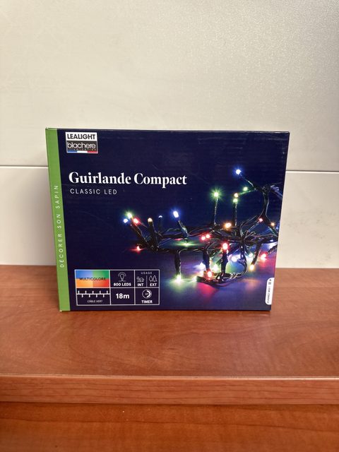 Guirlande Compact Classic LED multicolore extérieur 18 m