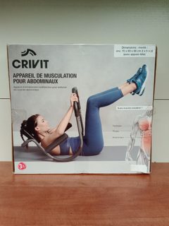 CRIVIT appareil de musculation abdominale avec coussin tête et nuque amovible