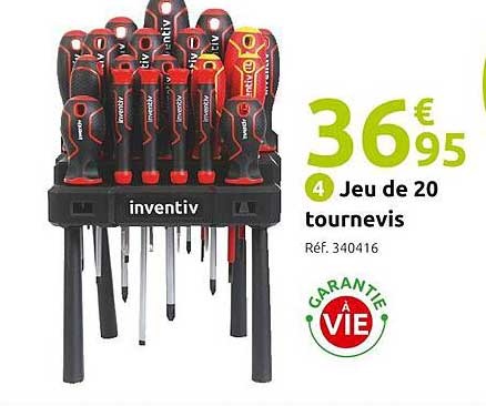 Jeu de 6 tournevis microvissage chrome vanadium - INVENTIV