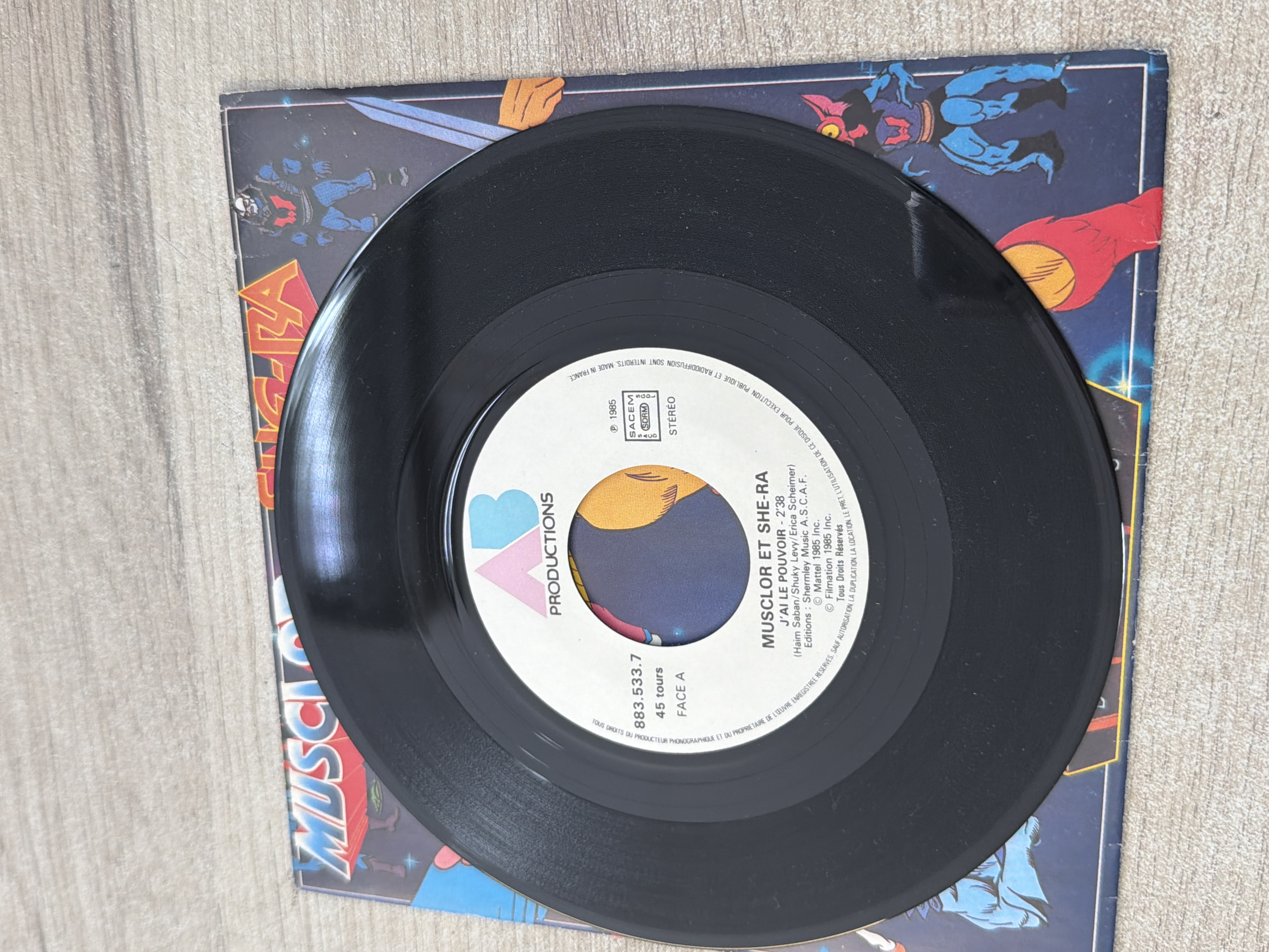 45 tours Musclor et She-Ra Le Secret de l'Épée AB Productions — photo 3