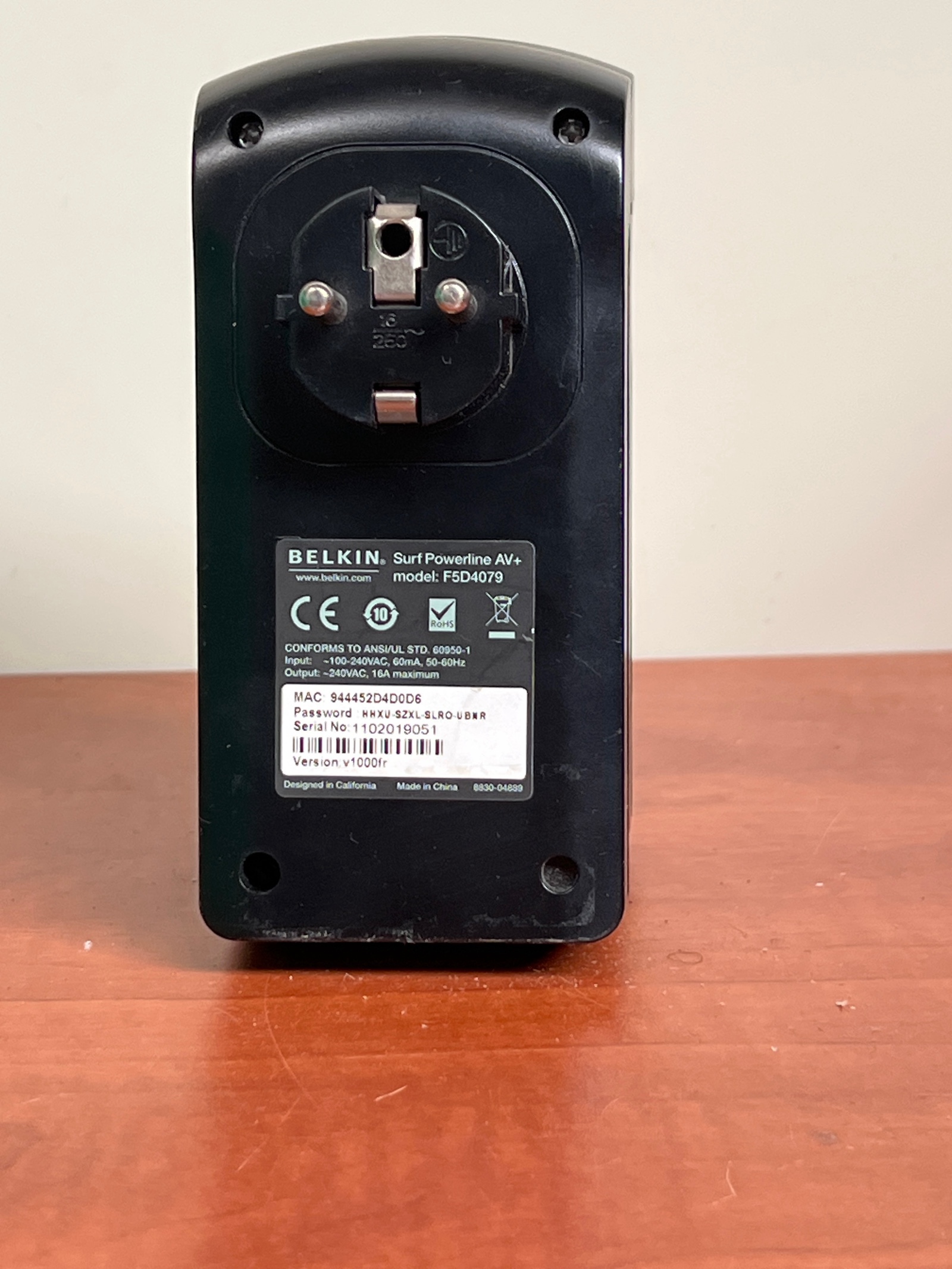 Belkin Surf Powerline AV+ F5D4079 adaptateur CPL — photo 2