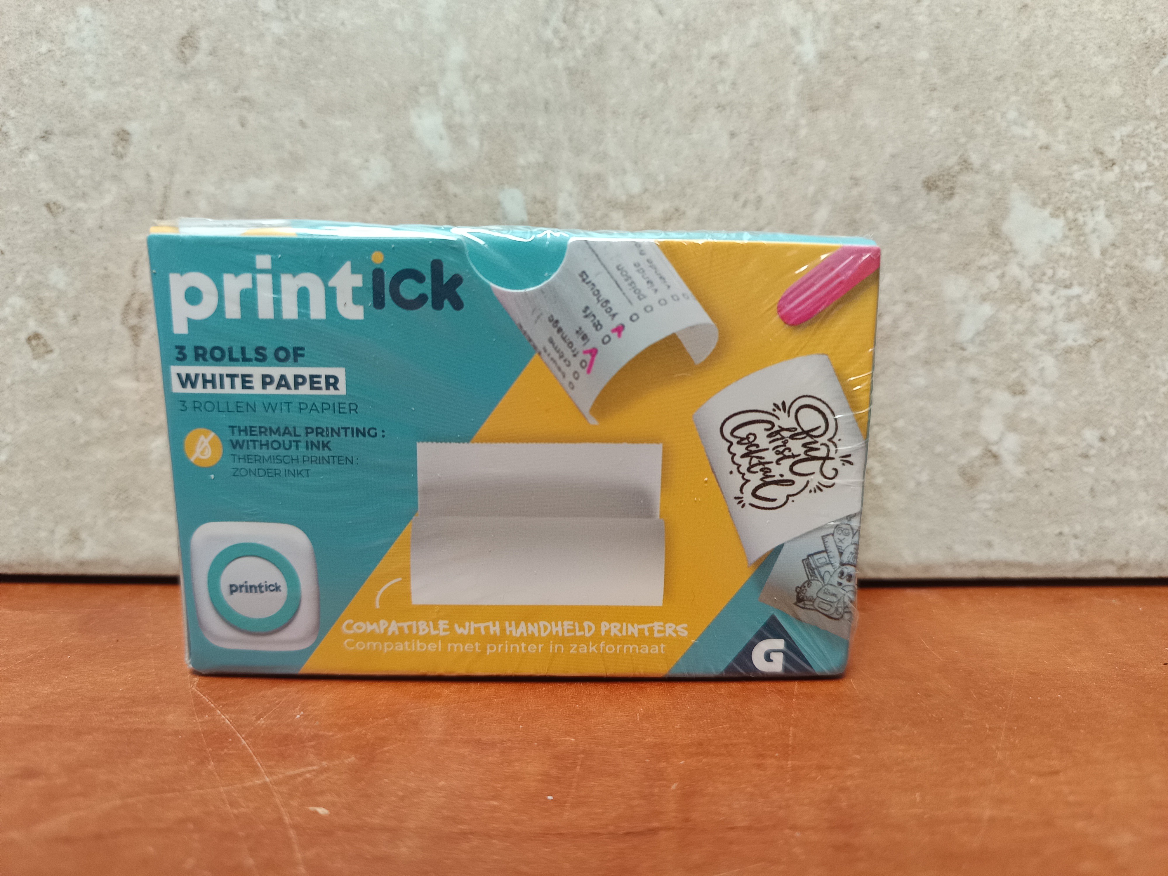 Printick recharge papier blanc x3 pour imprimante de poche