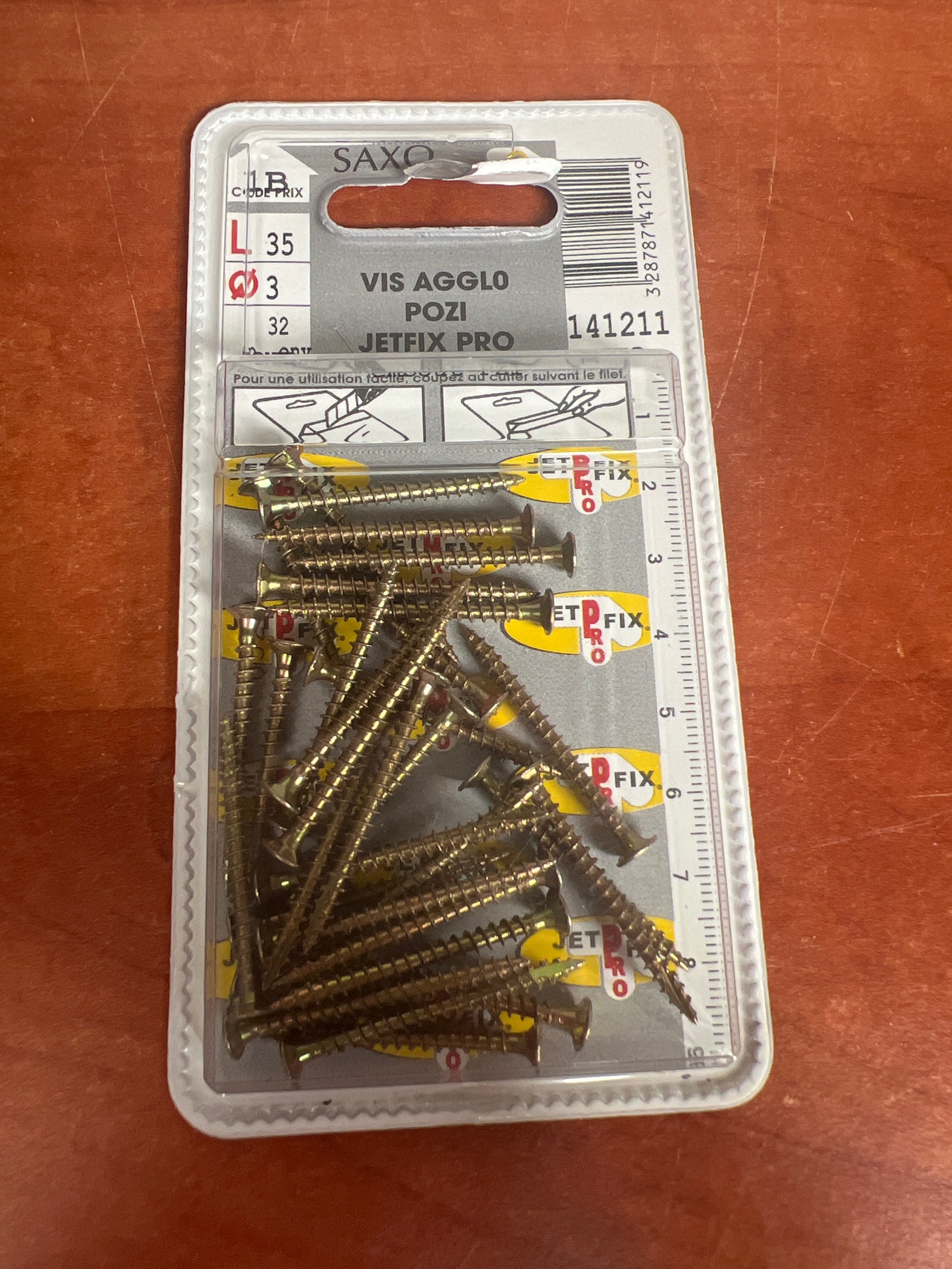 Vis agglo Pozi SAXO Jetfix Pro 3 x 35 mm (x32)