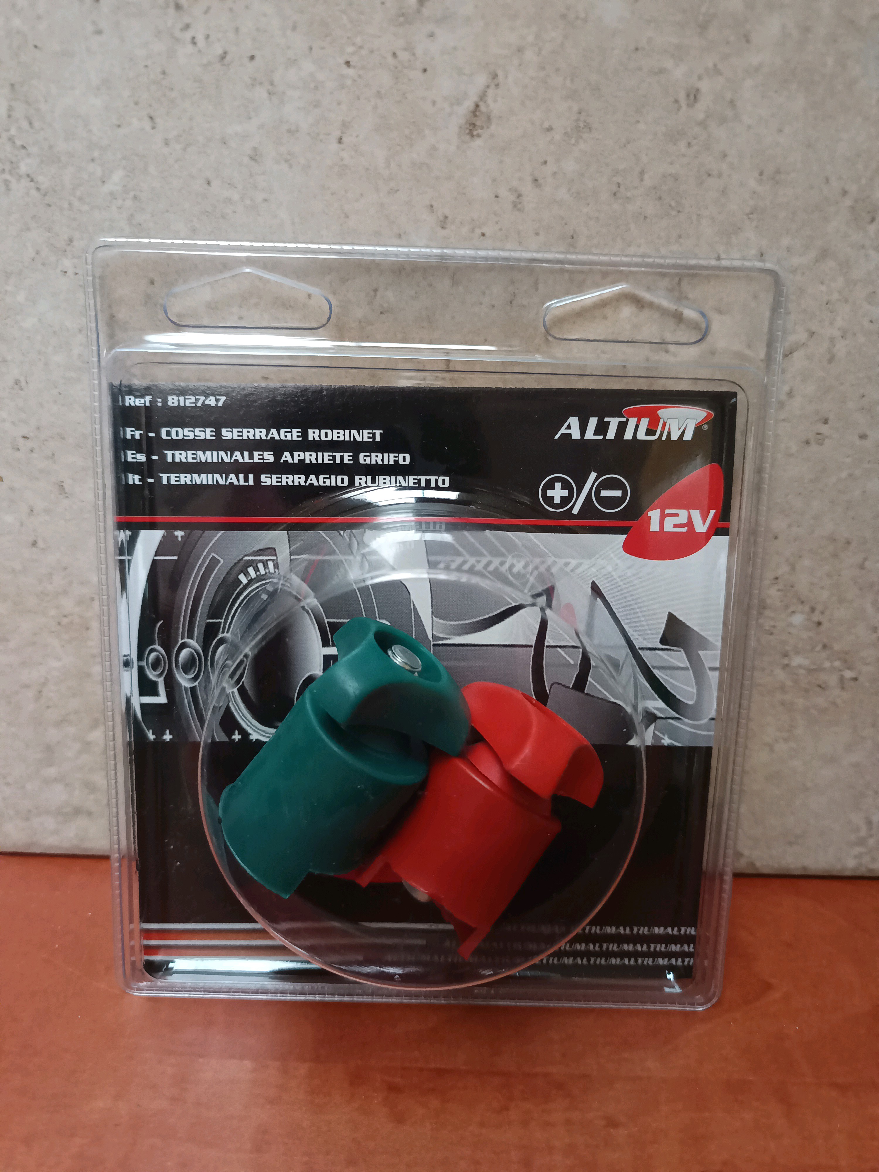 ALTIUM Cosse serrage robinet 12V (rouge/vert)
