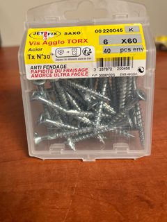 Jetfix Saxo vis agglo TORX 6 x 60 acier TX n°30 (boîte env. 40 pcs)