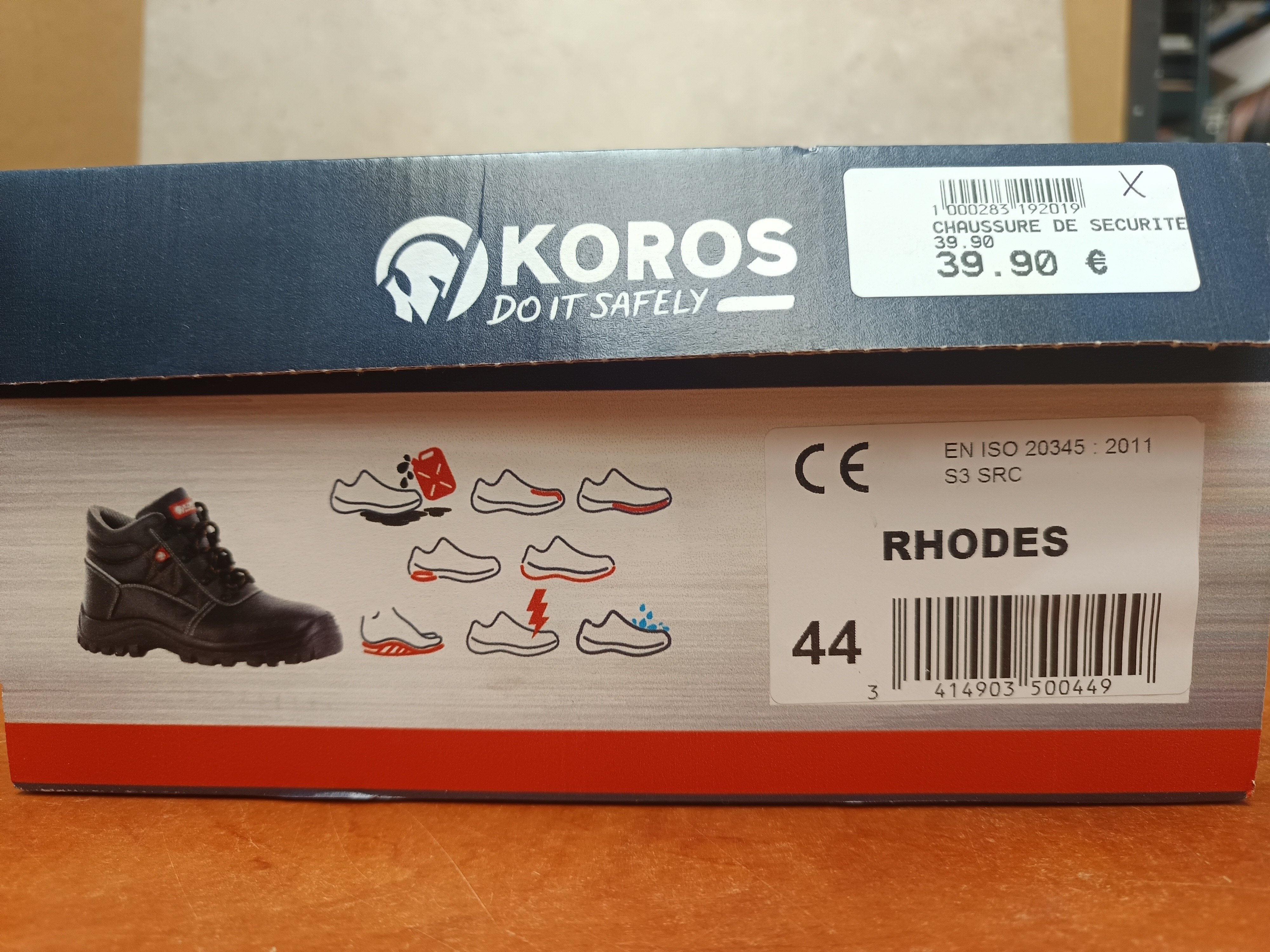 Chaussures de sécurité Koros Rhodes S3 pointure 44 — photo 2
