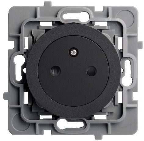 Debflex Casual Evo mécanisme prise 2P+T puit affleurant noir