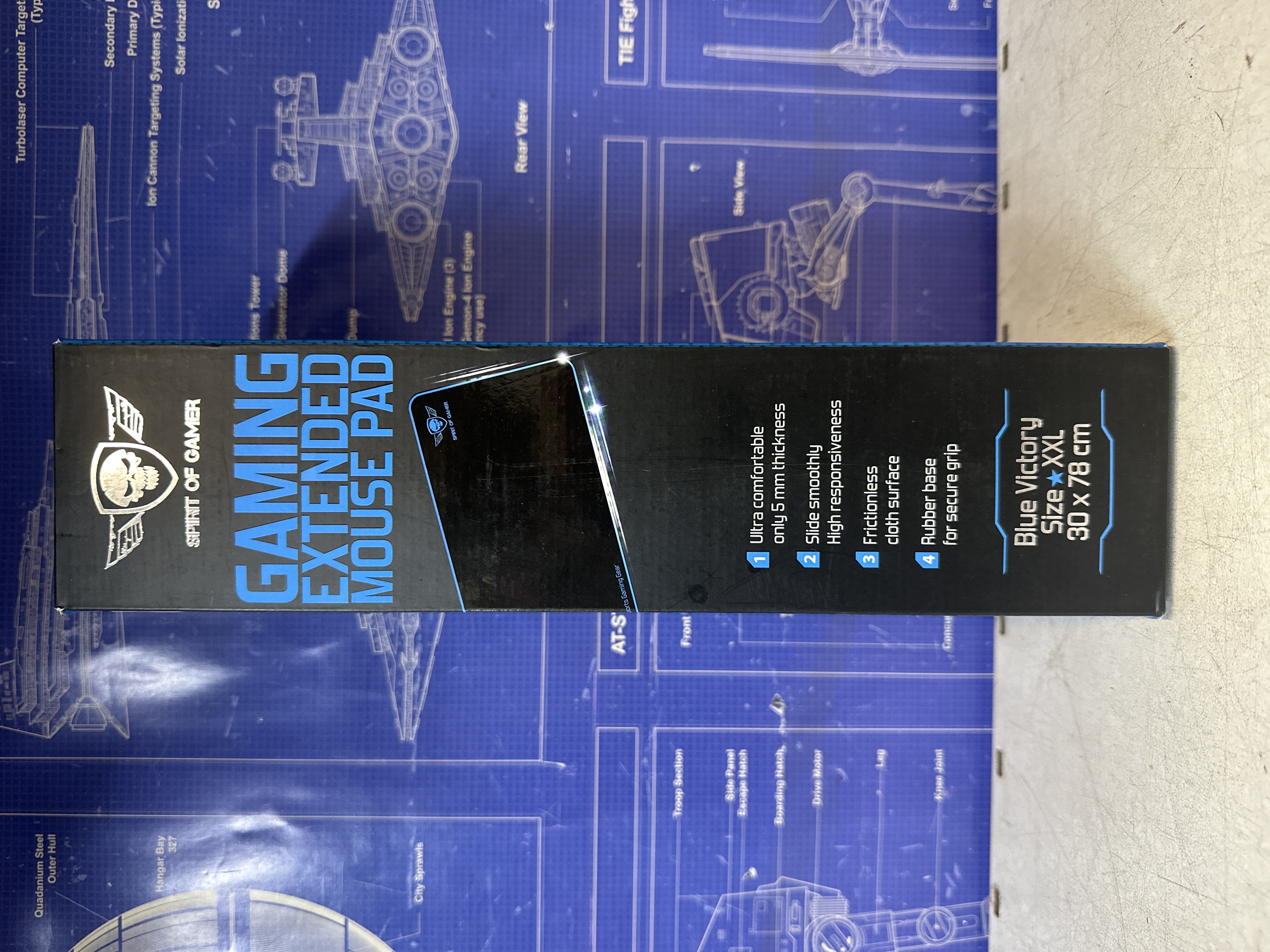 Tapis de souris gaming Spirit of Gamer Blue Victory XXL