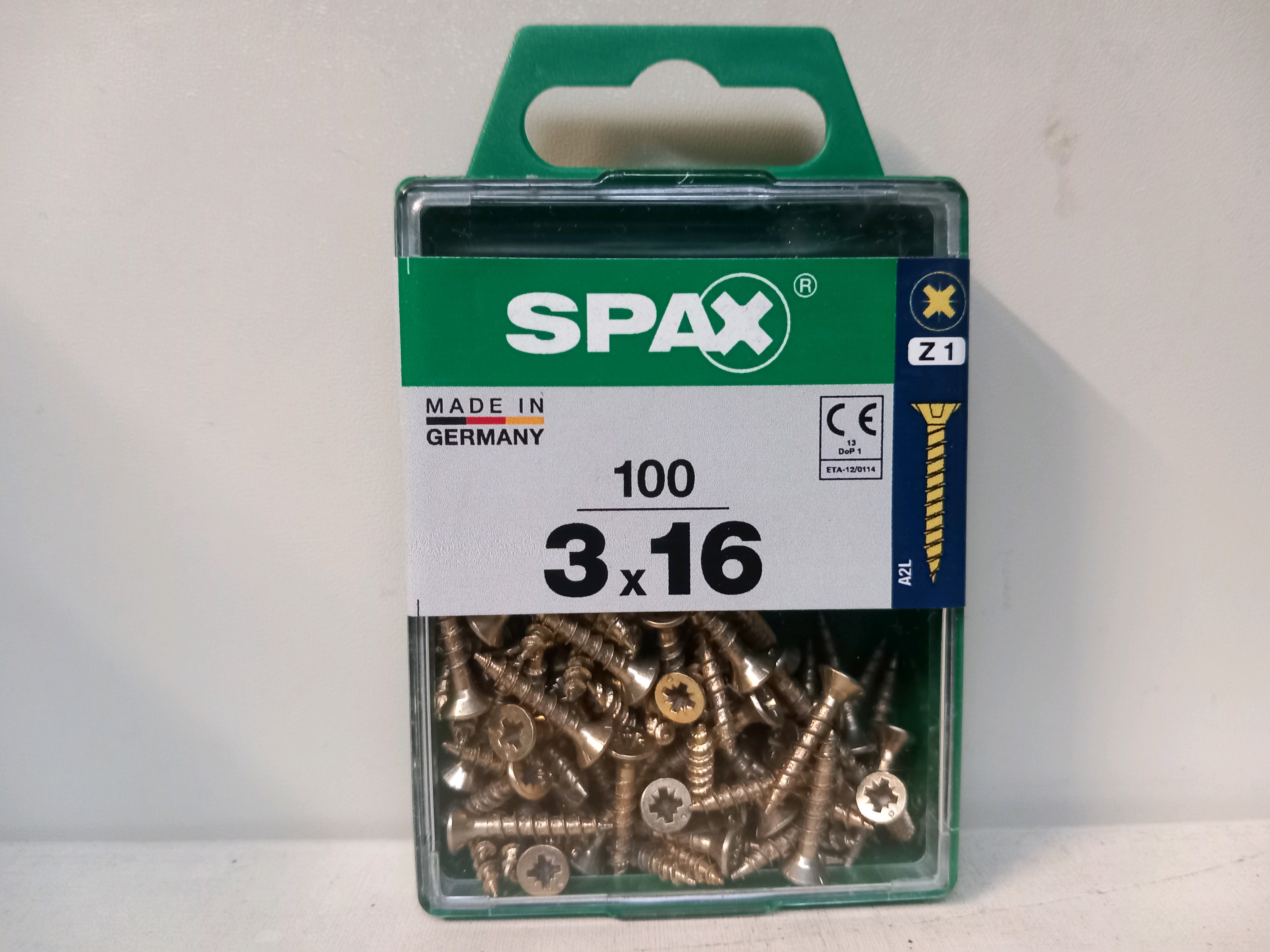 Boîte de vis SPAX 3 x 16 mm (100 pièces)