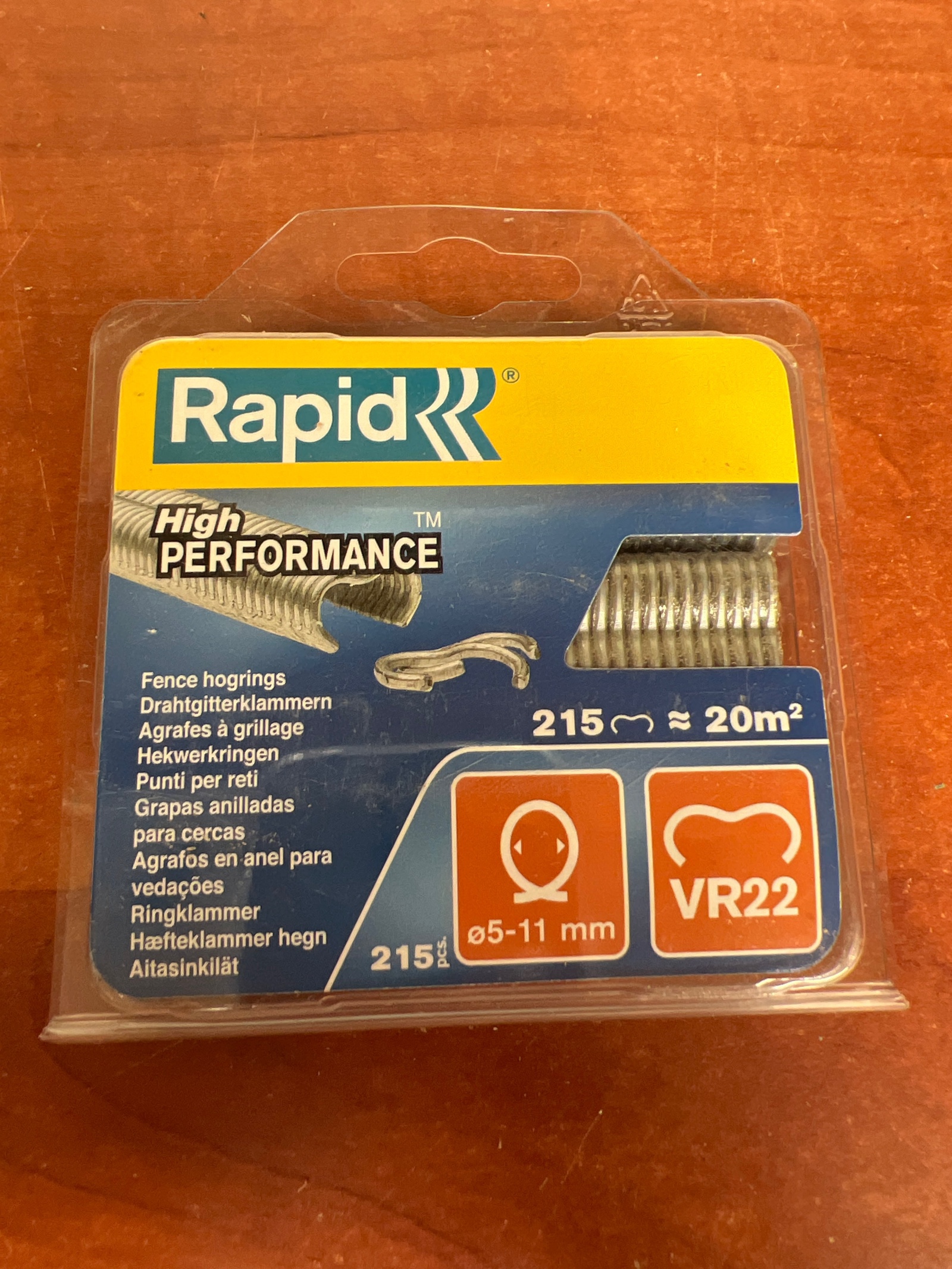 Agrafes à grillage Rapid VR22 High Performance (Ø 5–11 mm)