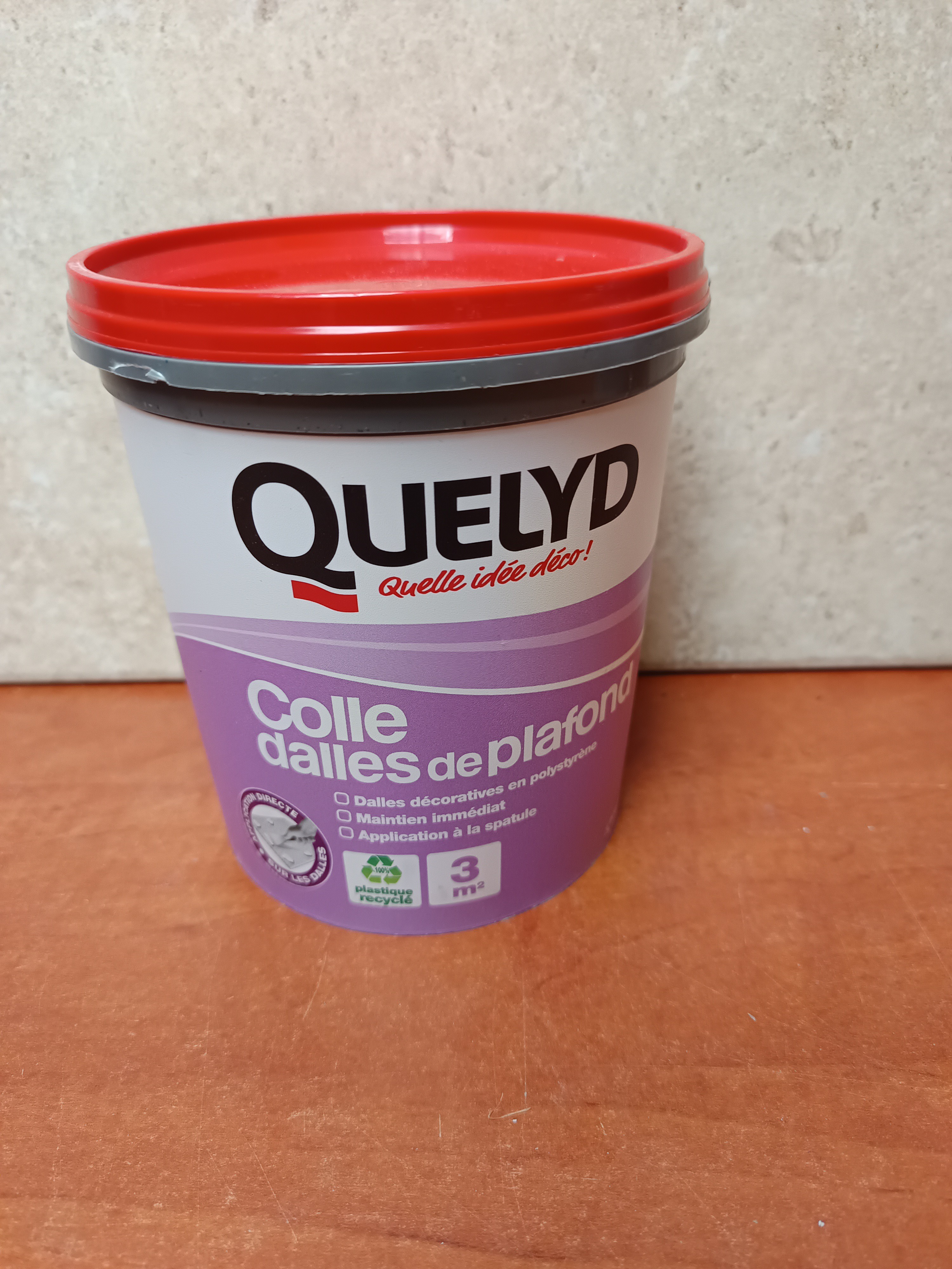 Quelyd Colle dalles de plafond polystyrène pâte 1 kg
