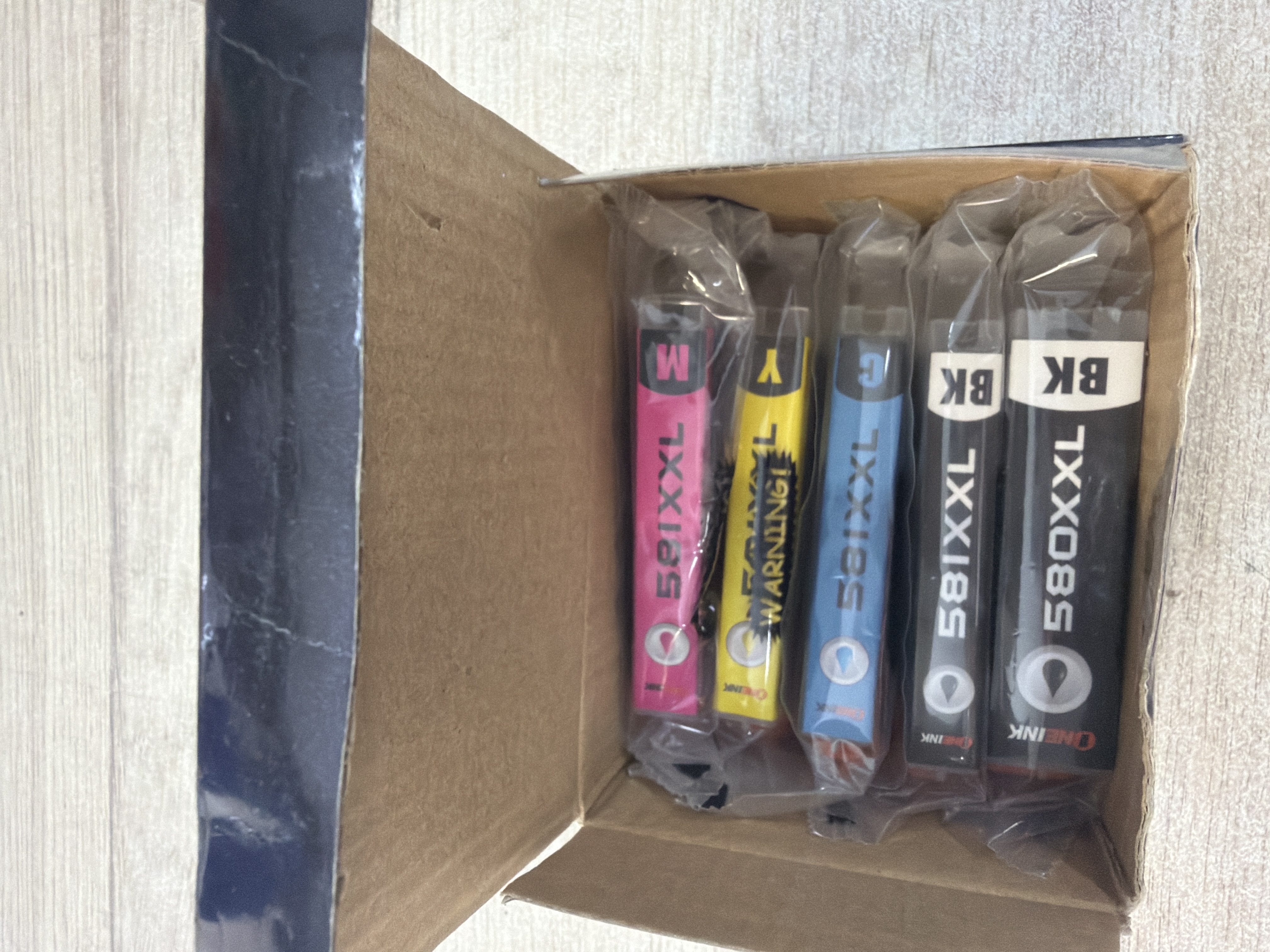Lot de 5 cartouches d'encre 58IXXL noir et couleur