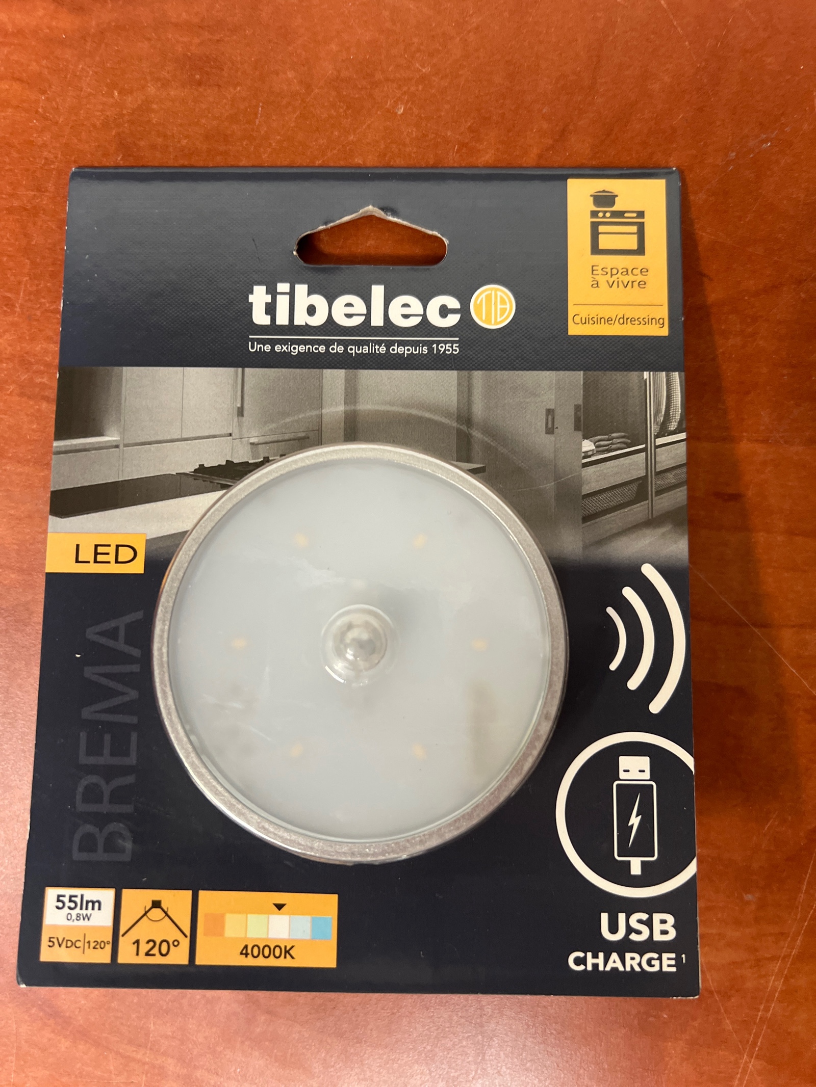 Tibelec Brema lampe LED rechargeable USB 55 lm 4000K