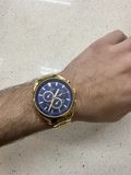 Montre Festina F20267/2 chronographe cadran bleu bracelet métal doré — photo 3