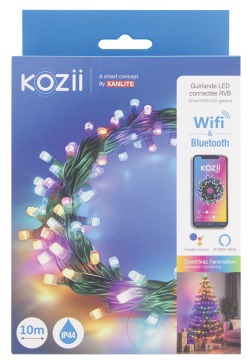 KOZii Guirlande connectée LED RVB USB 10m Synchronisation musicale