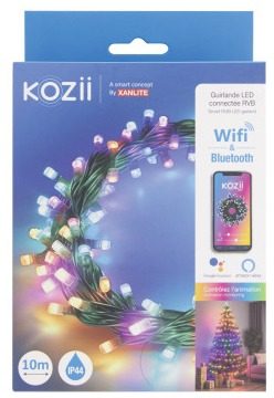 KOZii Guirlande connectée LED RVB USB 10m Synchronisation musicale